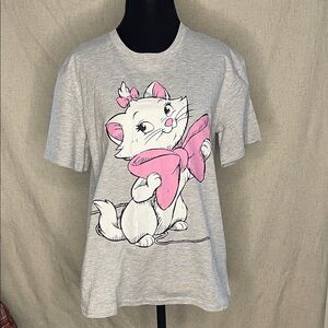 Disney Aristocrats Heather Gray Cotton Blend Tee